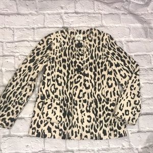 Milly Minis Faux Fur leopard jacket coat sz 10